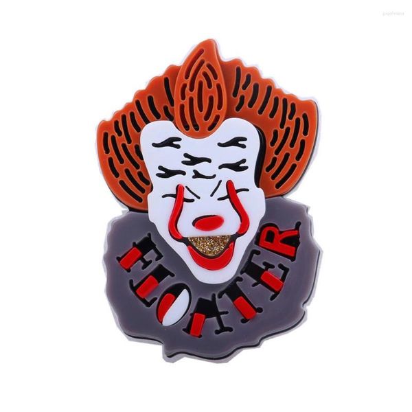 Broches Conception FLOATER Clown Acrylique Broche Badge Pour Hommes Femmes Punk Pins Revers Tissu Badges Sac De Mode Partie Bijoux Cadeaux
