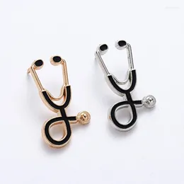 Broches doctors infirmières minimalistes mini stéthoscope broche pour femmes hommes badge épin badge bijoux bijoux