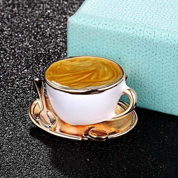 Broches Donia bijoux tasse de café cuillère disque de forme de fête épingles de broche pour femmes et hommes punk hijab an