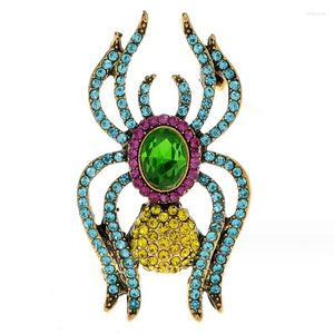 Broches Donia Jewelry European and American Fashion Spider Alloy Alloy Micro-Richestone Luxury Retro Insect Retro Insect.