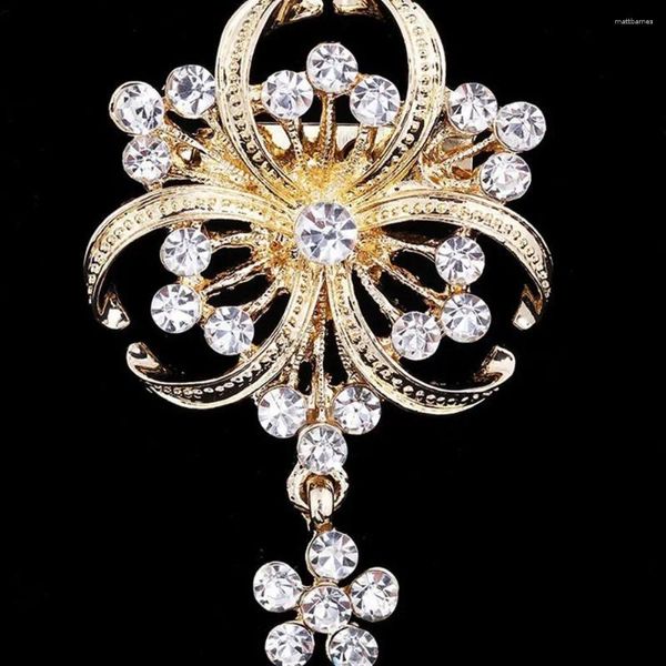 Brooches robe hijab alliage romantique cristal la demoiselle d'honneur des femmes drop accessoires épingles de mariage perle