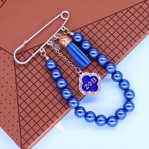 Broches livraison directe bleu perle chaîne grecque sororité lettres gland Sigma Gamma broche société épingle de sûreté bijoux personnaliser