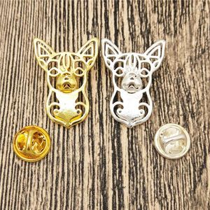 Broches dropship mode schattige chihuahua hondenbroches en pins kraag pin sieraden kleding accessoires heren cadeau