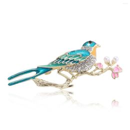 Broches Emaille Vogel Tak Broche Dames Parel Bloem Kraag Strass Pin Dier Feest Bruiloft Dagelijks Kleding Pak Sieraden Geschenk