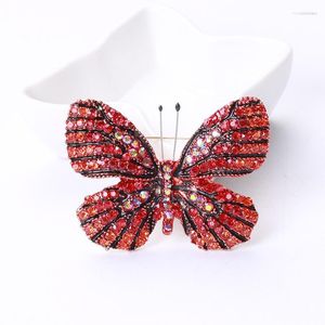 Broches en émail pour femmes, broche de costume papillon, épingles en strass et boucle d'écharpe, accessoires pour vêtements, cadeaux