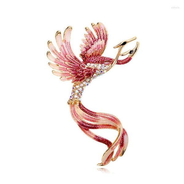 Broches Émail Phoenix Oiseau Pour Femmes Hommes Beauté Fête Bureau Broche Broche Cadeaux