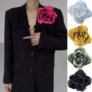 Broches Exagérer grand tissu fleur broche à la main Corsage broches pull Cardigan Badge bijoux de mode pour femmes hommes accessoires