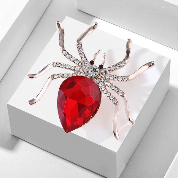Broches araignée en cristal exquise pour femmes, épingles à insectes en strass, broche de fête de mariage, accessoires bijoux élégants
