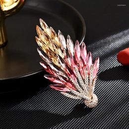 Broches Diseño exquisito Elegante borla de trigo de cristal austriaco para mujeres accesorios de abrigos de corsage
