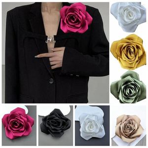 Broches stof grote bloemenbroche handgemaakte corsage laple pins trui vest badge mode sieraden geschenken voor vrouwen accessoires