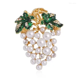 Broches Fashion Alloy Pearl Grape Broche Dameskledingaccessoires Pinnen