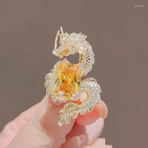 Brooches Fashion Animal Dragon For Women Men Alllia Crystal Biping Pins Suit Shirt Corsage Vinatge Jewelry Party Banquet Brochet