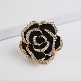 Broches Mode Camellia Bloem Pinnen Voor Vrouwen Bijuteria Feminina Sieraden Broche Fleur Hijab Pin