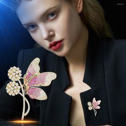 Brooches Fashion Dandelion Dragonfly Zircon Broche pour femmes ACCESSOIRS DE VOCTAGE DE TIME DEELLE SIMPLE