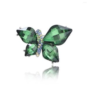 Broches Mode Vert Cristal Papillon Broche Creative Insectes Broches Pour Les Femmes Formelle Banquet Robe De Mariage Costume Corsage