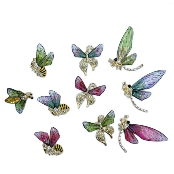 Broches de insectos a la moda, alfileres esmaltados, bonitos dibujos animados, mariposa, abeja, broche, bolso, ropa, Pin de solapa, Animal gótico, regalo de joyería para niños y amigos