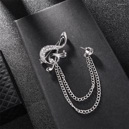 Broches Fashion Men's Music Note Suit broche voor vrouwen voortreffelijke lange kwast pinnen gepersonaliseerde sieraden sets accessoires geschenken