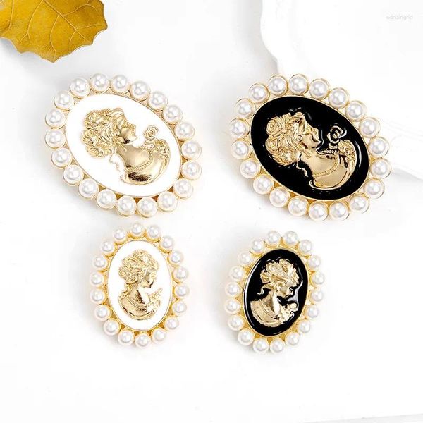 Brooches Fashion Pearl Lady Vintage Cameo Victorian Style Wedding Party For Women Vêtements Costume Bag Hat Pin Accessoires Bijoux