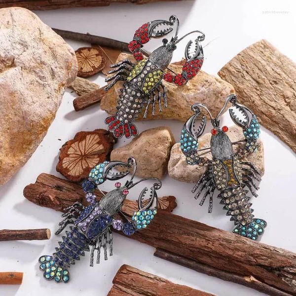 Brooches Fashion Rhingestone Alliage Lobster Broche Ocean Life Badge Luxury Suit en mante