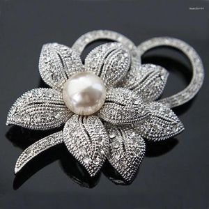 Brooches Fashion Sliver Fleur pour femmes Rigion