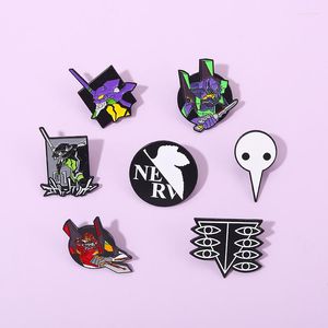 Broches Tecnología de moda Insignia de anime Dibujos animados EVA Robot Metal Esmalte Broche Moda Personalidad Solapa Mochila Accesorios de joyería Regalo