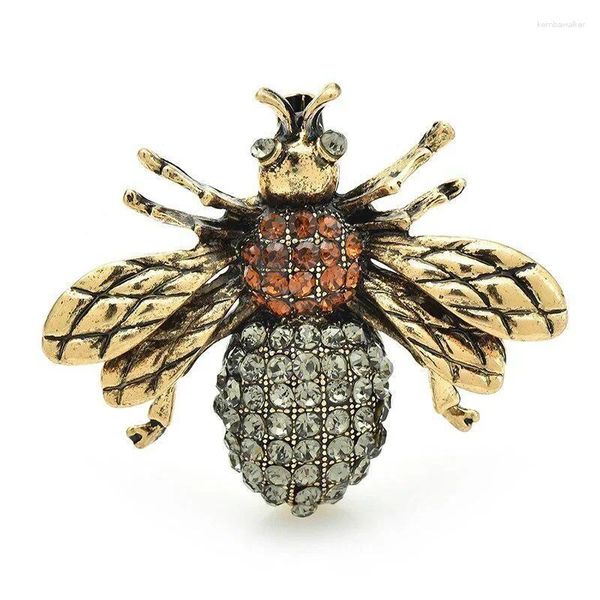 Broches Fashion Vintage Bee para mujeres Diebre dhinestone lindos insectos broche casual broche pasadores regalos