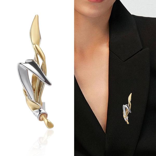 Broches mode féminine Simple oreille pour femmes luxe or argent couleur alliage géométrie broche épingles de sûreté