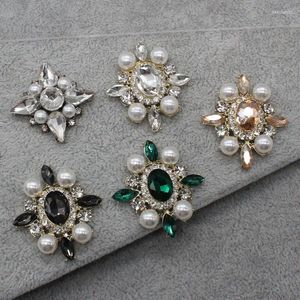 Broches Flower Centers - Wedding Bridal Prom Jewels Sparkle Vintage geïnspireerde groothandel Rhinestone Knoppen Kledingschoenen Tassen Decora