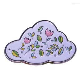 Broches Cloud Flower Hard Enamel Pin magnifique plante Art Brooch Creative Hat Jackets Flair Addition