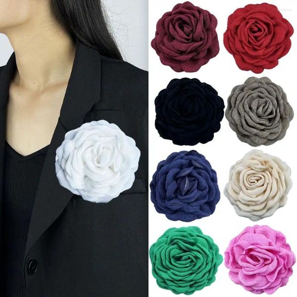 Broches de style français Camellia Broche Vêtements à main Accessoire 9cm GRANDE BADGE MULTIQUEUR PIN DE RECLEUR DE FLOR