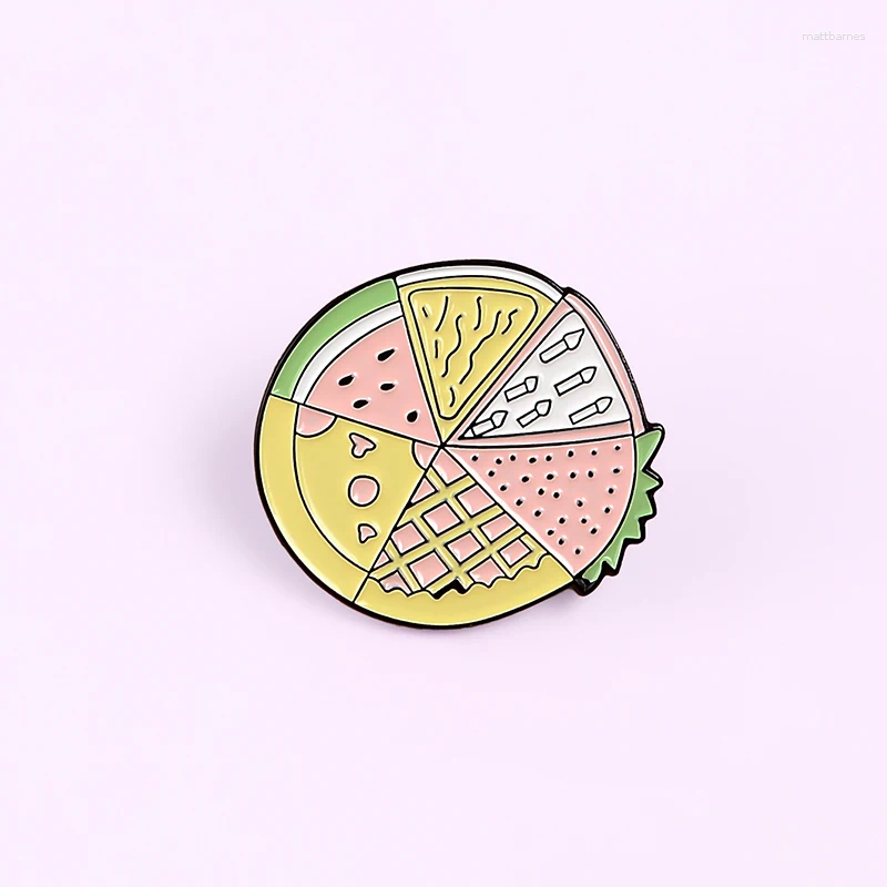Broscher fruktcirkel tallrik pizza mat våffla vattenmelon desserts tårta vackra och söta smycken ornament för flickor gåvor