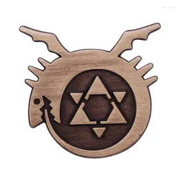 Brooches Fullmetal Alchemist Hexagonal Star Dragon Symbole Émoiles Épingles Badges BIBEL