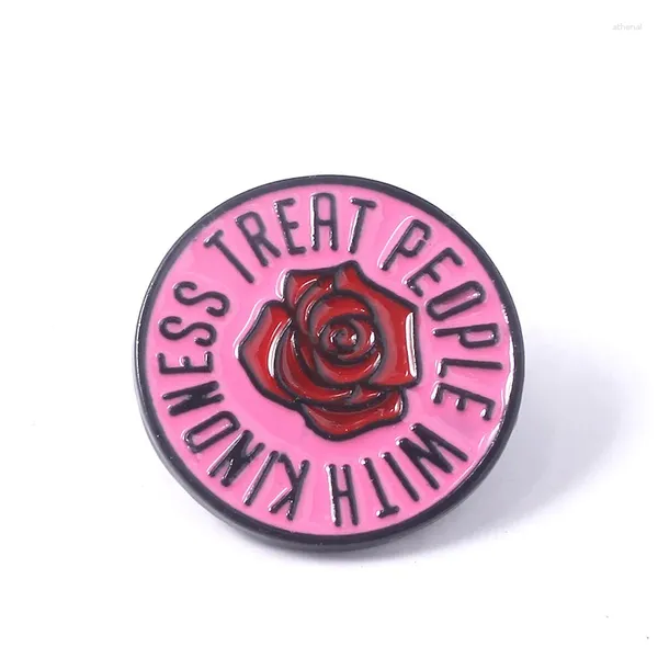 Broches Amusant Créatif Broche Métallique Rose Rose Hommes Femmes Bijoux Cadeau Sac À Dos Vêtements Accessoires