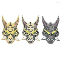 BROOCHES GAME GENSHIN IMPACT Rôle Xiao Mask Merch Artefact Anemo Metal Pins Creative Backpack Bag Cosplay Badges en émail