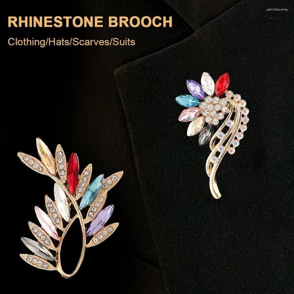 Broches géométriques bohèques cristal broche fleur épingles à revers en métal pour femmes fille élégante badges chapeau de chape