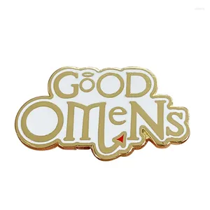 Broches Good Omens Logo Emaille Pin Onuitsprekelijke Engel Demon