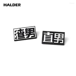 Broches halder Chinese aardige man rechte rugzak costum badge revers Pin Party Accessoires Gift Groothandel