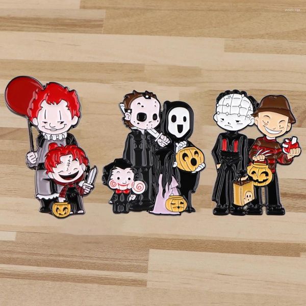 Broches halloween horreur épingles à revers pour sac à dos en émail épingle metal femmes hommes badge pins accessoires cadeaux de vacances