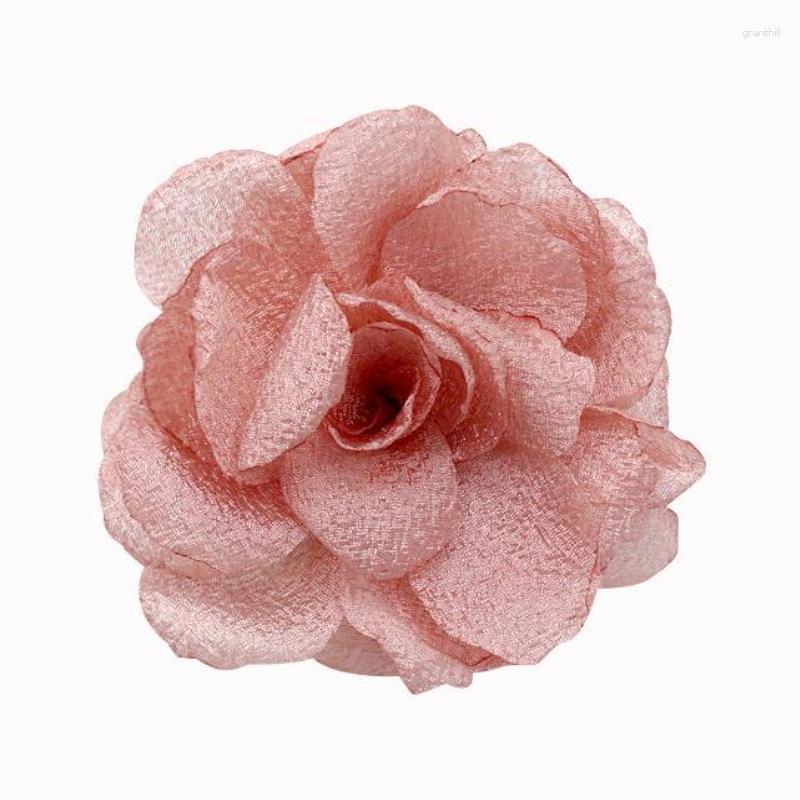 Brooches Handmade Fabric Flower For Women Fashion Elegant Corsage Lapel Pins Wedding Jewelry Clothing Accessories Gifts