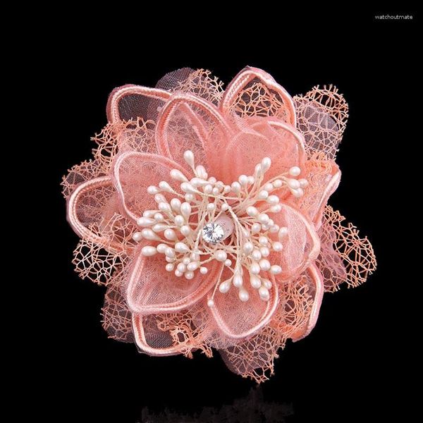 Broches à la main fleur broche broche élégante pour les femmes costume en ligne Corsage concepteur de luxe bijoux de mariage accessoires cadeau vente