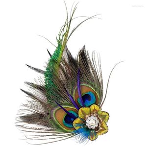 Broches faites à la main haut de gamme ethnique cristal plume broche bijoux Corsage concepteur bricolage broche pour femmes hommes cheveux accessoires cadeau en vrac