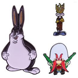 Broches Harde Emaille Grappige Anime Cartoon Dier Revers Pin Big Chungus Fat Bugs Internet Gift Groothandel