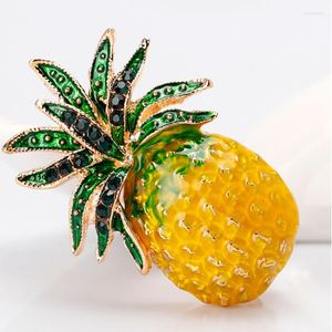 Broches high-end prachtige creatieve mode fruit broche all-match zomer kleine verse olie druipende ananas corsage corsage