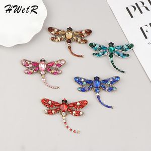 Broches hoogwaardige kristallen libel voor vrouwen graad mode insecten broche pins jas accessoires dier sieraden geschenken