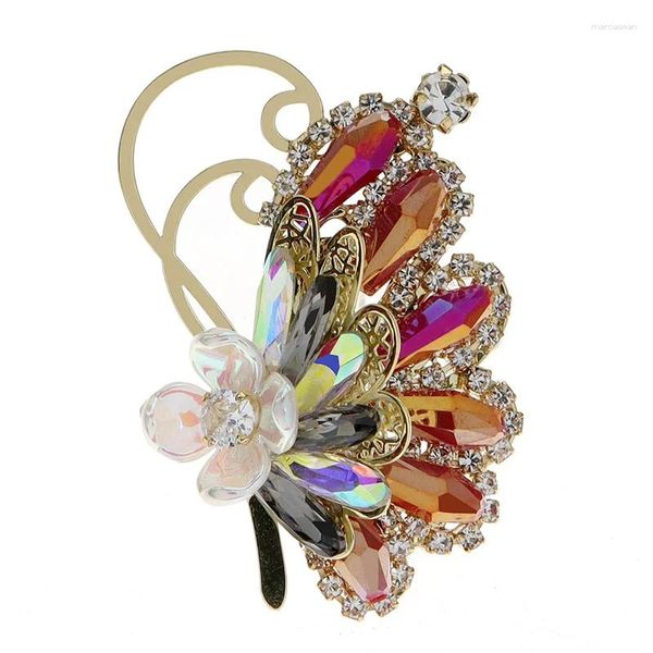Broches Broche de mariposa con diamantes de imitación de alta calidad, accesorios de ropa versátiles, pasador de seguridad exquisito para mujer
