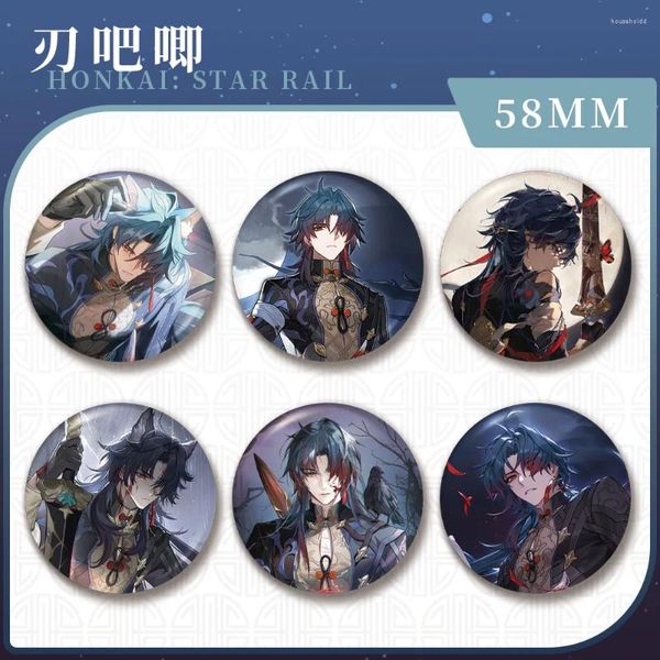 Broches Honkai Star Rail Badges broches Anime lame femmes broche créative Cosplay Figure pour sac accessoire cadeaux