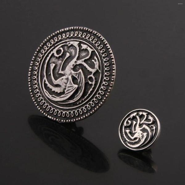 Brooches House Targaryen Dragon Pin Brooch A Song of et Fire Metal Badge pour sac à dos