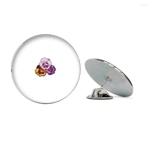 Broches Islande Pansy Botany Round Metal Tack Hat Pin Broche