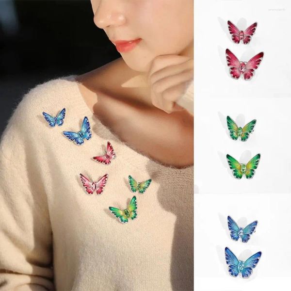 Broches insecte cristal papillon Animal Corsage pull manteau collier broche sens exquis alliage goutte à goutte huile broche décoration