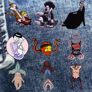 Broches interessante close -up van verschillende personages broche metalen badge denim jas rugzak pin gegeven vrienden en fans geschenken